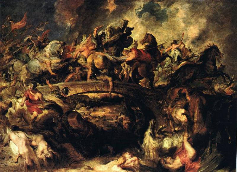 RUBENS, Pieter Pauwel Battle of the Amazons oil painting image